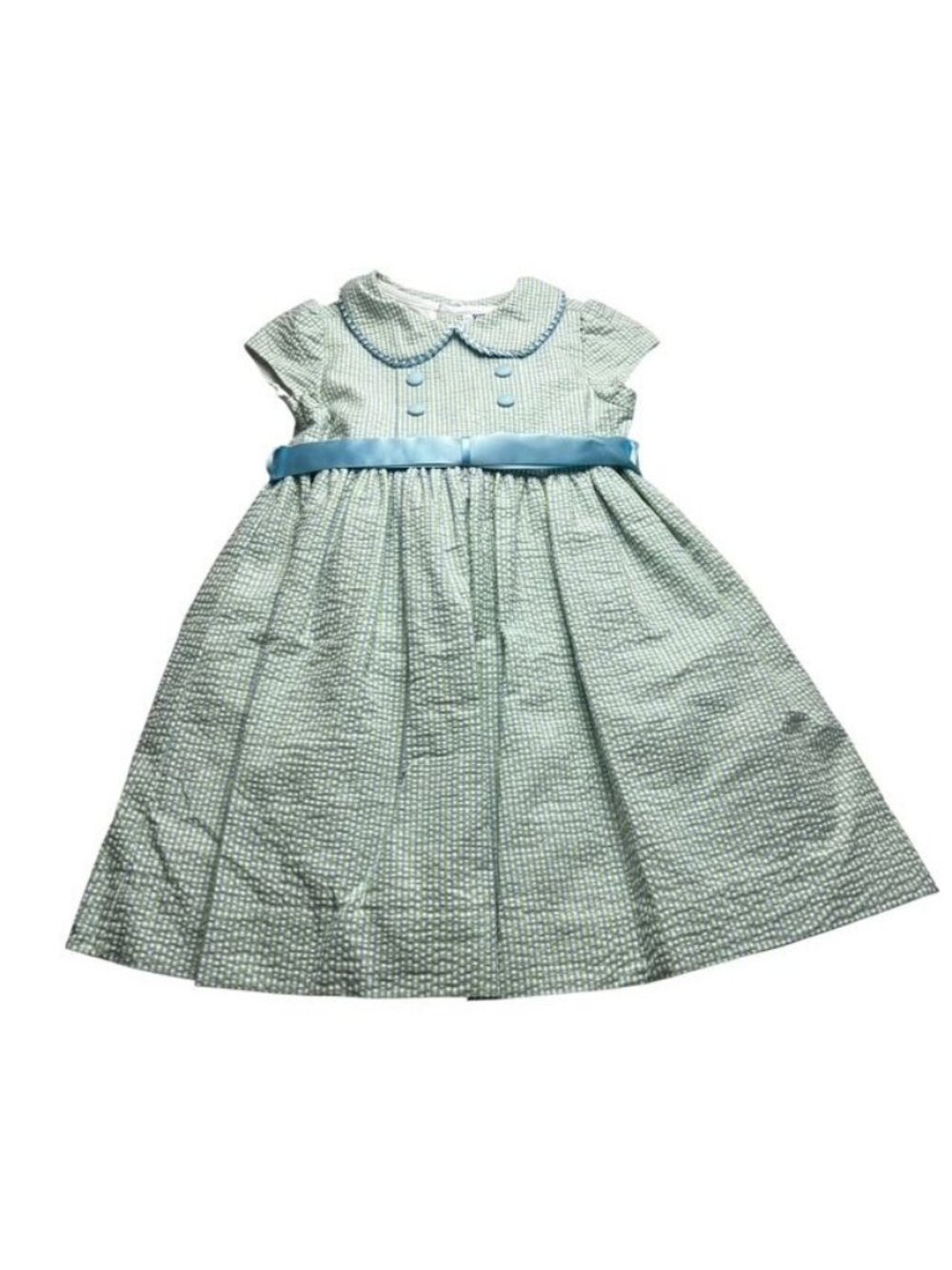 Bailey Boys Classics Girls Plaid Dress With Sash and Collar Size 6